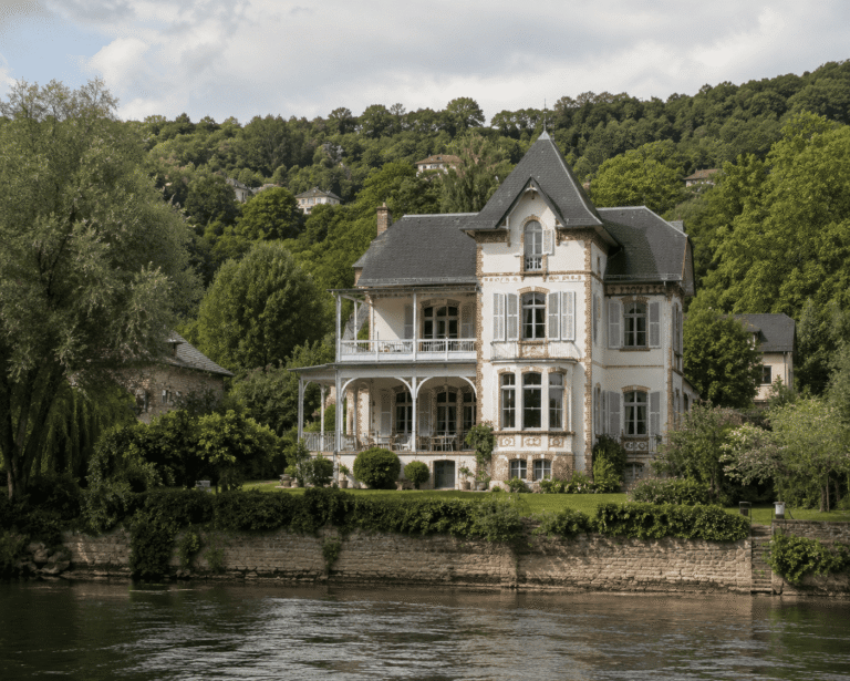 Villa mosane en bord de meuse illustrant le crédit pont et l'achat revente immobilier en Wallonie